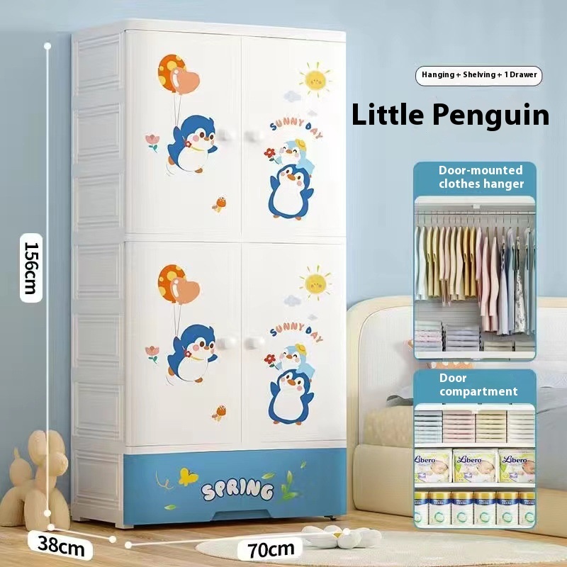 Petit pingouin [compartiment à vêtements suspendus 1 tiroir]