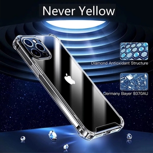 Alta calidad 1,5mm TPU PC 2 en 1 funda de parachoques silicona transparente característica a prueba de golpes Compatible con <span class=keywords><strong>iPhone</strong></span> 11 <span class=keywords><strong>Pro</strong></span> <span class=keywords><strong>Max</strong></span> 12 XR <span class=keywords><strong>X</strong></span> XS 8 7 6 PU - Product Image 6