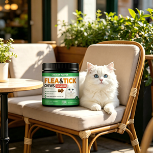 OEM ODM Friandises <span class=keywords><strong>anti</strong></span>-puces et <span class=keywords><strong>anti</strong></span>-tiques pour <span class=keywords><strong>chat</strong></span>, étiquette privée personnalisée, complément oral <span class=keywords><strong>anti</strong></span>-parasites pour <span class=keywords><strong>chat</strong></span> - Product Image 3