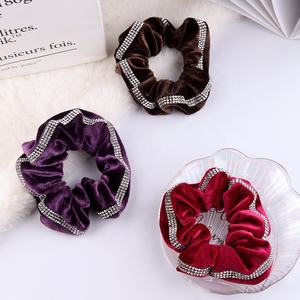 Ikat Rambut Beludru Kristal Berkilau Mewah, Ikat Rambut Palsu Berlian Berkilau Nyaman - Product Image 6