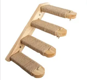 Hot Seller Novo gato escalada escada parede pendurado multi-camada sisal gato escalada quadro espada corda escadas de madeira