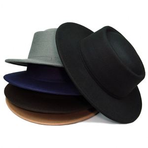 Vintage Fedora Felt Autumn Winter British Style <b>Hat</b> Polyester Material Jazz <b>Hat</b> for Church Occasions for <b>Men</b> and Women - Product Image 4