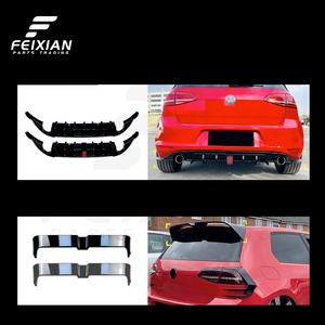 Kit carrosserie aérodynamique pour Volkswagen <span class=keywords><strong>Golf</strong></span> <span class=keywords><strong>7</strong></span> GTI 2013-2019, comprenant une lèvre avant, des jupes latérales, un aileron arrière à LED. - Product Image 4