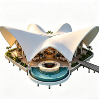 Tente de glamping de luxe BABERY Seaside Petal, membrane résistante aux intempéries, pour station balnéaire côtière