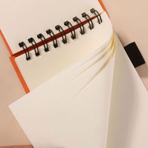 Promotional Eco-Friendly PU Leather Hardcover Top Flip Coil Spiral Binding Elastic Strap Bulk <b>Mini</b> School Notepad Pen Business - Product Image 6