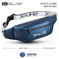 Sac banane de sport en PU imperméable grande capacité, prêt à être expédié, avec logo personnalisé, pour la course, la gym, le fitness et l'entraînement en extérieur