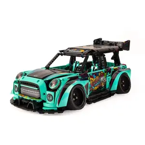 10505 coche técnico DIY remoto 2421 Uds Moter Power Bricks Mini regalos juguetes niños montaje modelo educativo juegos de bloques de construcción