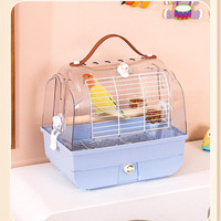 Cage de transport transparente et portable pour oiseaux avec tiroir coulissant, pour petits perroquets, canaris, calopsites, cage de transport extérieure pour oiseaux
