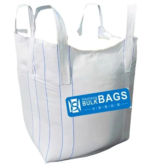 Cintura Hesheng con anelli di sollevamento Jumbo borsa grande flessibile con fondo piatto conduttivo borsa di fibra antistatica