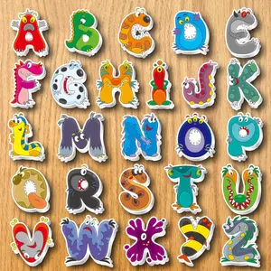 magneti frigo animali lettere Suppliers-Alfabeto Magnete Souvenir per I Bambini Del Fumetto 3d Animale sul Frigorifero Lettere e Numeri Magnetici Adesivi