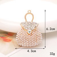 Nouveau style, pendentif chaîne de sac en alliage électroplaqué entièrement perforé, accessoire de bijouterie DIY, décoration pour coque de téléphone et grille d'aération