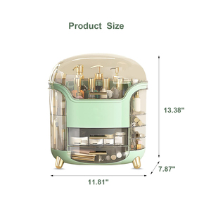 Organisateur de maquillage en plastique imperméable et anti-poussière pour femmes, grande capacité, pour le rangement des cosmétiques, des bijoux et des produits de soin de la peau, vente en gros - Product Image 2