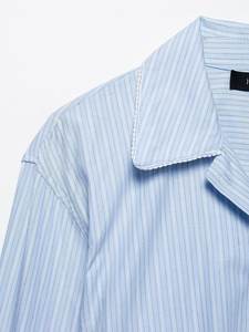 Guangzhou Auyan Wind Set Camisa corta a rayas de encaje estilo Mujer y conjunto de traje de falda medio Culottes - Product Image 4