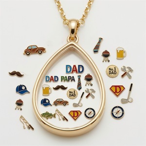 Nuevo Kit DIY de Collar de Cristal Abierto y Cerrado, Diseño Hueco con Función de Apertura, Joyería de Cobre Colorida para el Día del Padre - Product Image 1