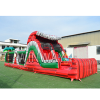 Offre Spéciale nouvelle conception de qualité commerciale Ruby River Run parcours d'obstacles château gonflable toboggan usine personnalisée pour les adultes
