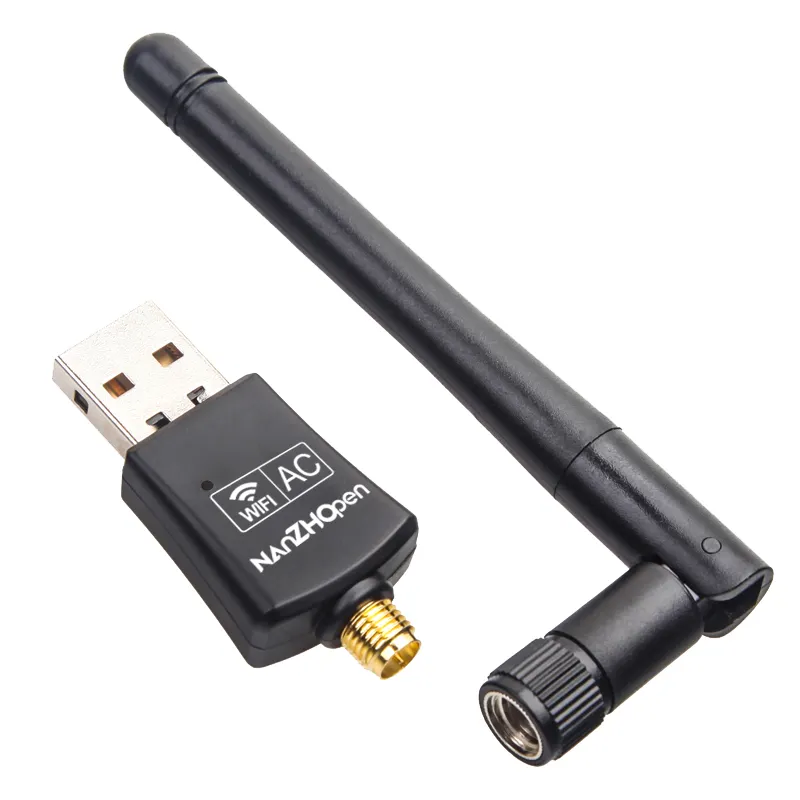 USB Adapter 2.4GHz 5.8GHz External 2dBi Antenna Wireless Network Card Dual Band WiFi Receiver for PC Desktop