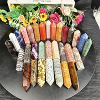 Vente en gros de tours de cristal à pointe unique en pierres précieuses mélangées, polies, pour la guérison des chakras et la décoration intérieure