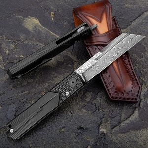 Coltello Tascabile Pieghevole <span class=keywords><strong>Higonokami</strong></span> in Damasco Fatto a Mano, Grado Industriale con Clip, Personalizzabile OEM, Certificato GS - Product Image 5