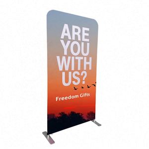 Support d'affichage publicitaire portable pour salon professionnel avec bannière en tissu tendu pour panneaux de jardin et de pelouse - Product Image 1