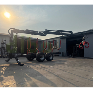 Aprobado por La CE, La pluma telescópica más común montada en un camión y utilizada para procesar grúas Z-boom de madera con remolques o vagones - Product Image 6