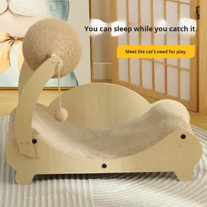 Grattoir à chat en boule de bois durable résistant à l'usure jouet pour chat sans perte auto-divertissement soulagement de l'ennui arbre à chat et grattoir - Product Image 3