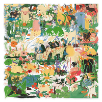 50 autocollants transparents originaux à motif floral dessiné à la main, motif petit agneau, pour coque de téléphone, ordinateur portable et décoration – Offre spéciale