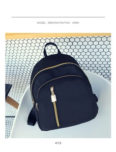 Zaino Piccolo Nero Impermeabile in Nylon per Ragazze e Signore, Stile Universitario alla Moda, Novità 2026 - Product Image 5