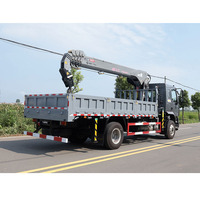 Grue de camion à bras droit Chenglong M3, châssis 8 tonnes, grue hydraulique montée sur camion pour travaux de manutention de marchandises