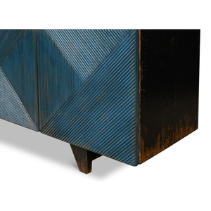 Mobile TV <span class=keywords><strong>in</strong></span> Legno Massello Stile Nordico Medievale, Vintage di Alta Gamma, Perfetto per l'Organizzazione <span class=keywords><strong>in</strong></span> Soggiorni o Camere da Letto - Product Image 3