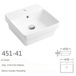 Lavabo rond élégant <span class=keywords><strong>de</strong></span> style nordique moderne pour comptoir ; Lavabo en céramique pour salles <span class=keywords><strong>de</strong></span> <span class=keywords><strong>bain</strong></span>, hôtels et balcons ; Lavabo monobloc - Product Image 3