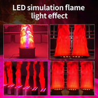 120W Elektrikli RGB Alev Efekti Makinesi Projeksiyon Lambası DMX512 Cadılar Bayramı Noel Şenlik Ateşi Partileri İpek Kumaş Alev Işığı