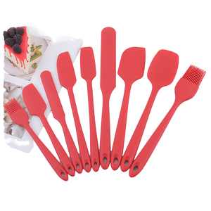 6-Piece Non-Stick <b>Silicone</b> Scraper Spatulas Set with <b>Silicone</b> Hand Grip Hand Wash Only for Baking Cooking & Mixing-Kitchen <b>Tools</b> - Product Image 3