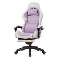 Fauteuil de Gaming Moderne en Cuir avec Base Cinq Étoiles, Inclinable à 135°, Confortable et Ergonomique pour la Maison, le Dortoir et les Sessions Longues