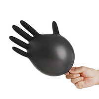 Gants en nitrile noir jetables colorés d'examen de mélange de nitrile-vinyle sans poudre à haute élasticité pour la cuisine de nettoyage à domicile