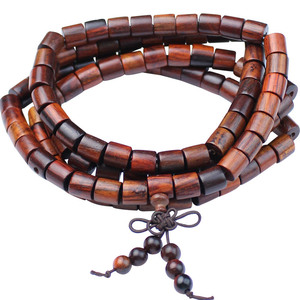 Pulsera de Madera de Palisandro de Laos con 108 Cuentas en Forma de Barril, Joyería Unisex, Regalo, Hecho en Hangzhou - Product Image 5