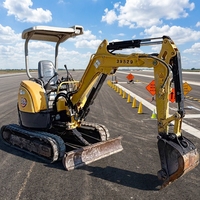 Mini Excavadora Usada Barata de 3.5 Toneladas con Motor Yanmar, de Segunda Mano, Compacta, de Cola Cero, Diésel, Equipo Agrícola