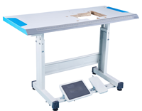 Costume de table et de support populaire domestique pour machine à coudre industrielle avec pied de marche en bois