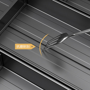Organisateur de tiroir de cuisine Danle à 4 niveaux en aluminium, support de rangement pour vaisselle avec séparateurs pour couteaux, fourchettes, baguettes et bols - Product Image 4