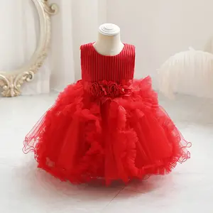 Новое 2023 платье для девочек, милое Сетчатое платье принцессы для маленьких девочек, летнее платье для девочек, детская юбка-пачка для дня рождения
