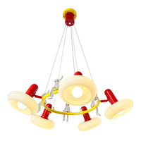 Lámpara Colgante LED Moderna de Metal con Forma de Conejo para Niños, Espectro Completo, para Dormitorio, Sala de Estar, Comedor