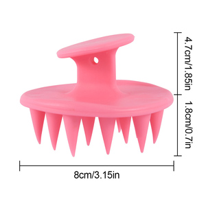 Pure Silicone Integrated Shampoo <b>Brush</b> Small Portable Hair Cleaning <b>Brush</b> <b>Scalp</b> <b>Massage</b> Exfoliation Shower Tool Wet Hair <b>Brushes</b> - Product Image 5