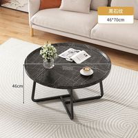 Salon chinois en bois métal Design moderne meubles en bois petit ensemble de table à café ronde pour le thé