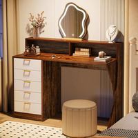 Bureau à domicile moderne 47 pouces petite table d'ordinateur bureau d'angle en bois de haute qualité avec 5 tiroirs support de moniteur Portable réglable