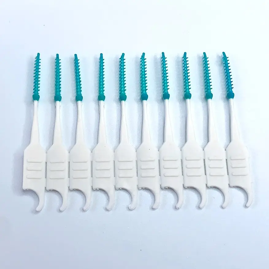 Wholesale Disposable Eco Friendly Plastic Teeth Dental Pick Head Interdental Brush