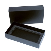 Caja de Regalo de Cartón Rígido de Color Negro Universal Personalizada con MOQ Bajo para Embalaje de Fundas de Teléfono Móvil, Utilizada para Teléfonos Fijos