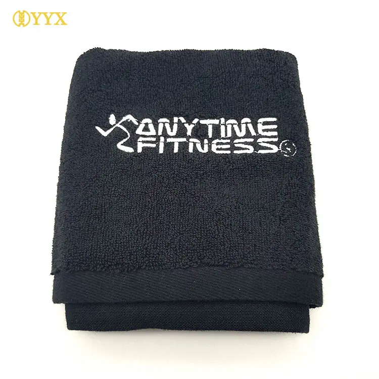 Cheap Black White Soft Luxury Hotel Gym Face Bath Cotton Towels With Customized Logo Service