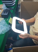 Nouvelle lampe annulaire pour selfie YM200 : 20 W, fonctionnant sur batterie, pour appareils mobiles