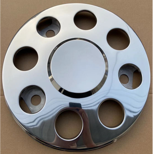 Cubo de rueda universal de acero inoxidable para autobús y camión, tapa de lujo de 22,5 pulgadas - Product Image 4