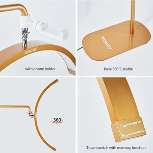 Fosoto 45w Ft-y16 multifonctionnel Led sol demi-lune lampe pour maquillage <span class=keywords><strong>tatouage</strong></span> beauté Spa <span class=keywords><strong>photographie</strong></span> et Salon Service avec support - Product Image 3