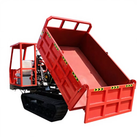 Mini-dumper sur chenilles Liondi personnalisé de 0,8 à 3,0 tonnes, chargeur sur chenilles rotatif avec cabine pour fermes/jardins